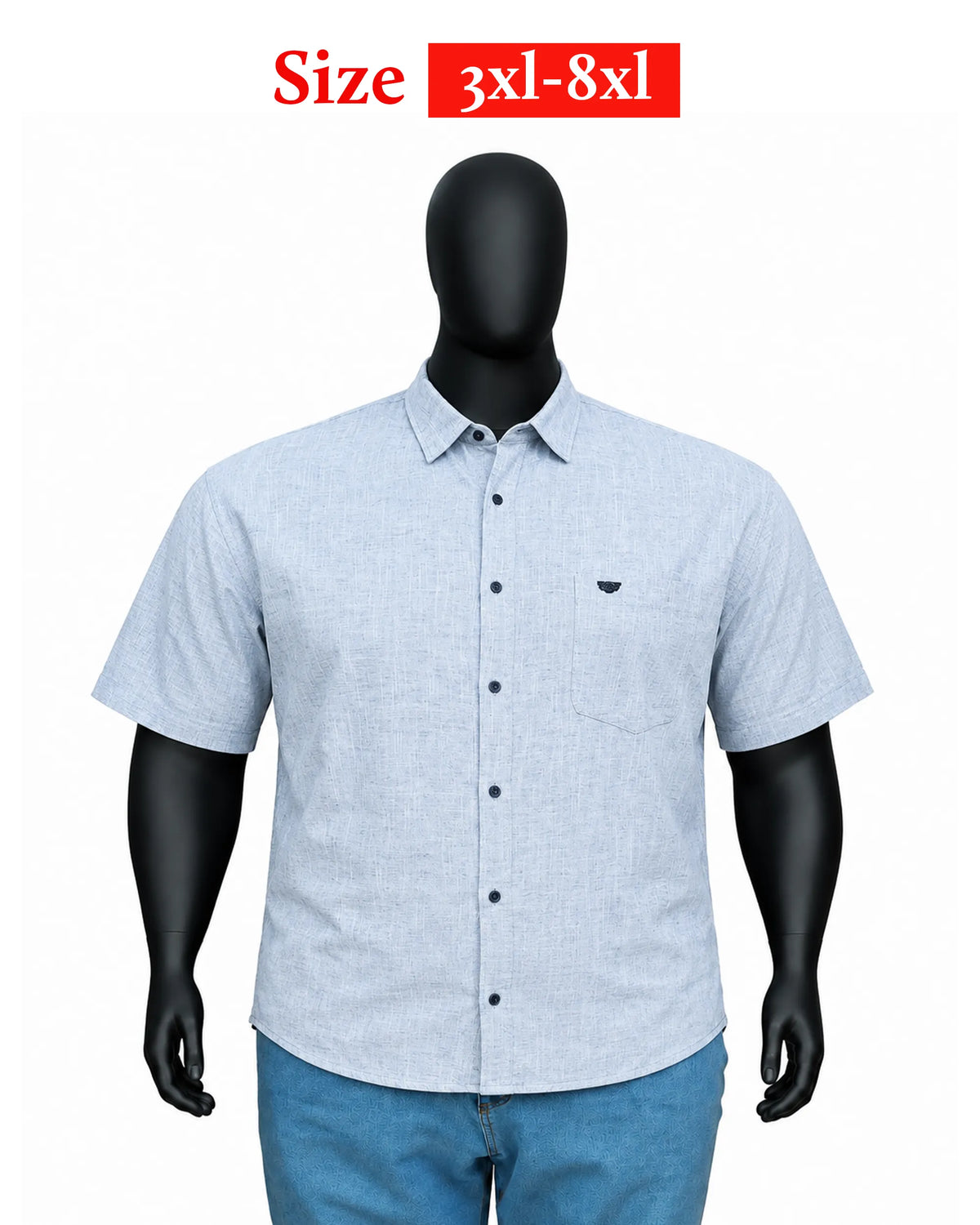 Men's Plus Size Short Sleeve Casual Shirt