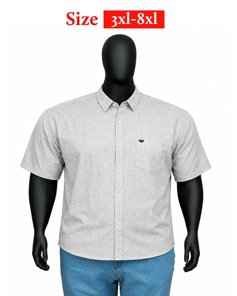 Men's Plus Size Casual Short Sleeve Shirt | Big & Tall Jumbo Sizes (3XL - 8XL)