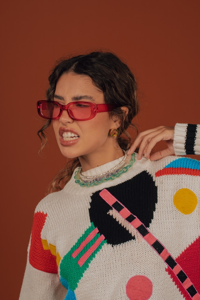 Printed Sweater - Women